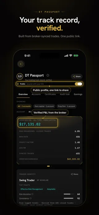 DT Passport on DT Terminal: your track record, verified